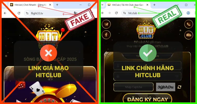 Cảnh Báo Lừa Đảo Phân Biệt Website HitClub Thật Giả